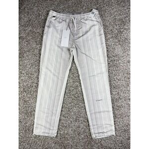 Stampd Drawstring Polyester Pants In Stripe Men's Size Large